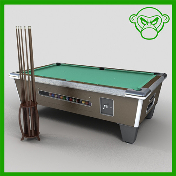 pool table arcade 3d model - pool table arcade by monkeyodoom